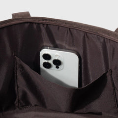Vintage Suede Cat Carrier Tote – Escape Proof | Chocolate Brown